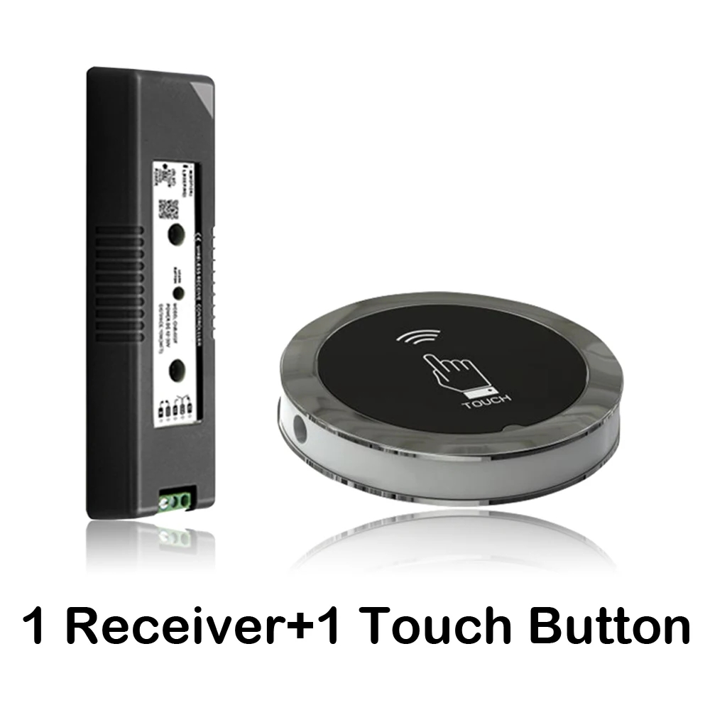 Wireless 2.4G Touch Exit Button Switch NO/NC/COM Auto Door System Exit ...
