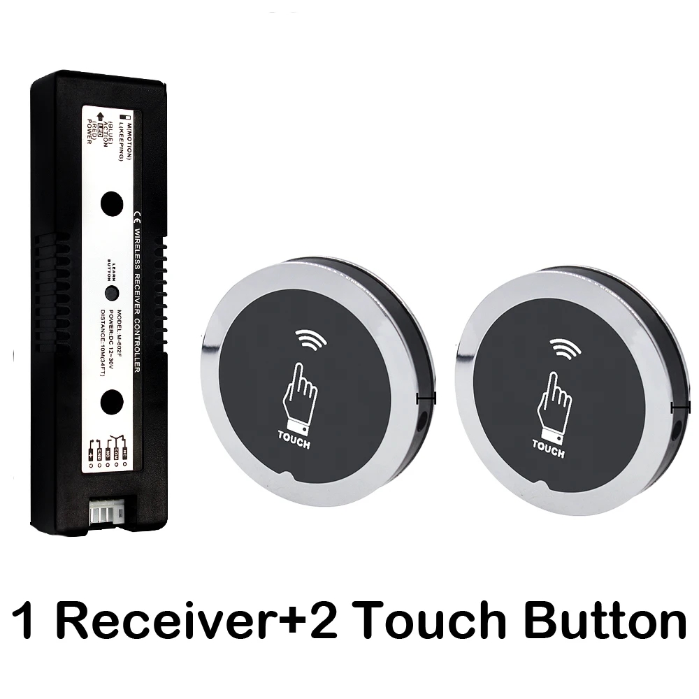 Wireless 2.4G Touch Exit Button Switch NO/NC/COM Auto Door System Exit ...