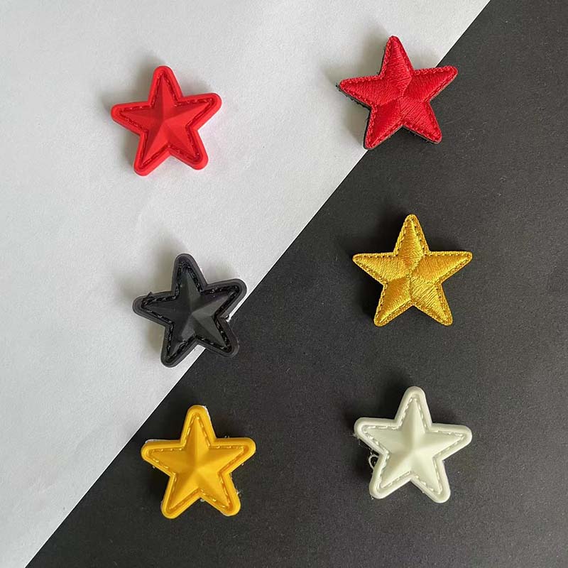 3*3CM PVC Rubber Small Star Hook Patches Military Stickers on Backpack ...