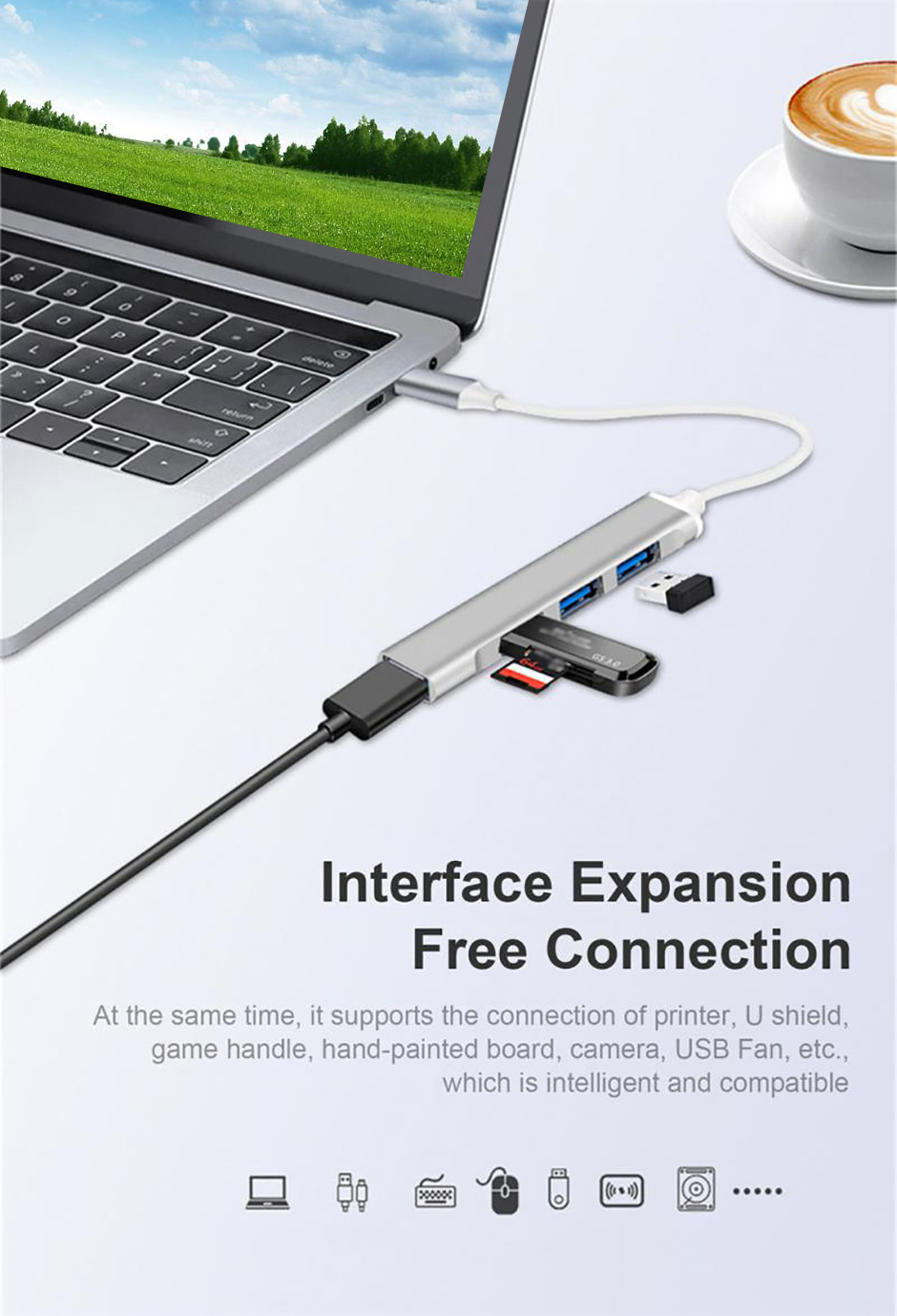 Type C Usb HUB3.0 Docking 4 in 1 Multi Function Laptop OTG for Laptop ...