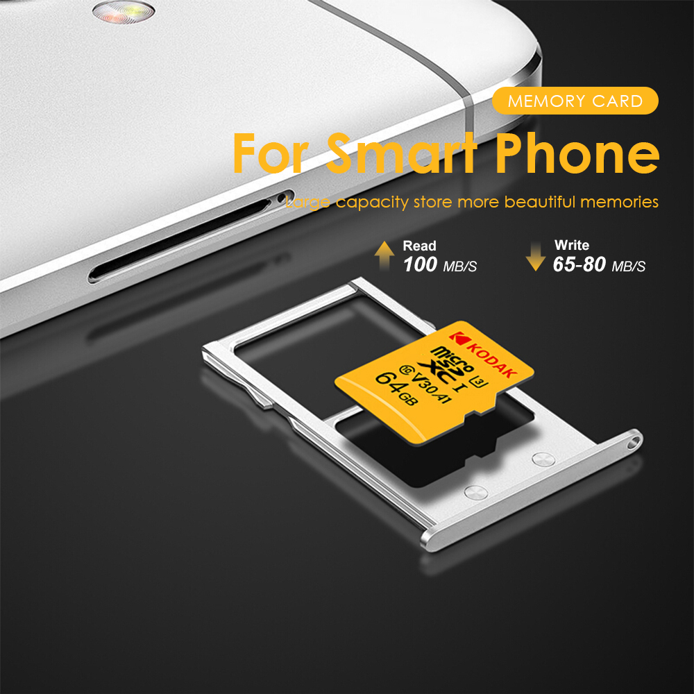 KODAK Red MicroSD Card 32GB-256GB, Class 10 U3, 4K High-Speed TF Memory ...