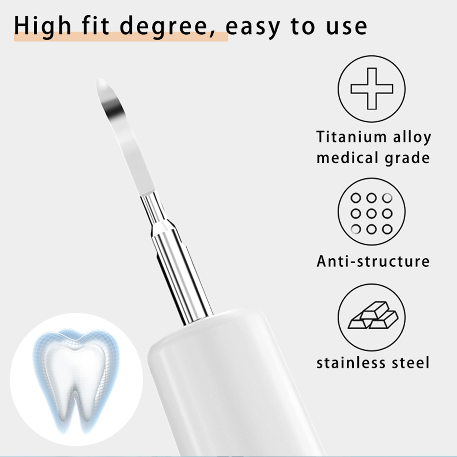 HIENA Electric Ultrasonic Oral Irrigator Dental Scaler Tooth Cleaning ...