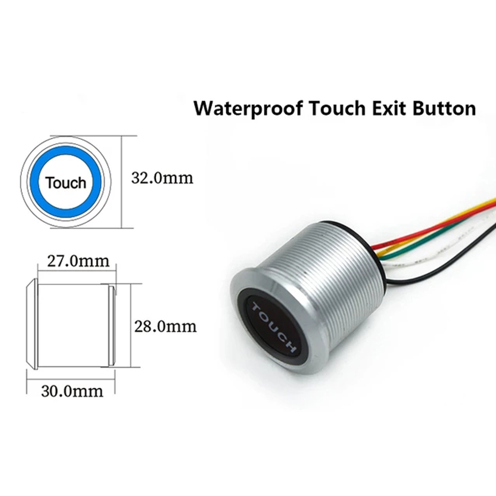 IP68 Waterproof Round Mini Door Push Button Touch No Touch Switch Door ...