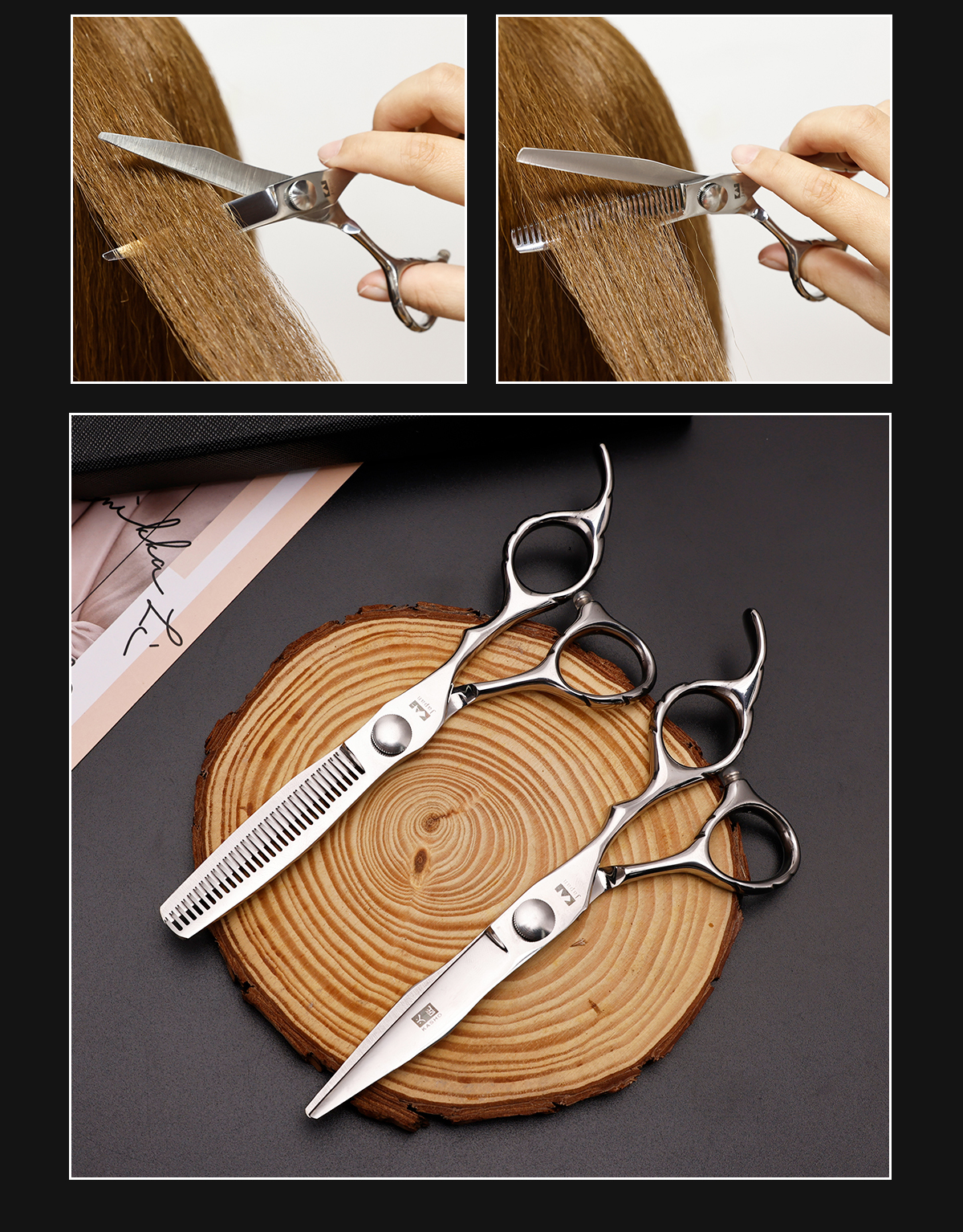 In Stock #6 Inch Fireworks Salon Hair Scissors Flat Cut Bangs Scissors ...