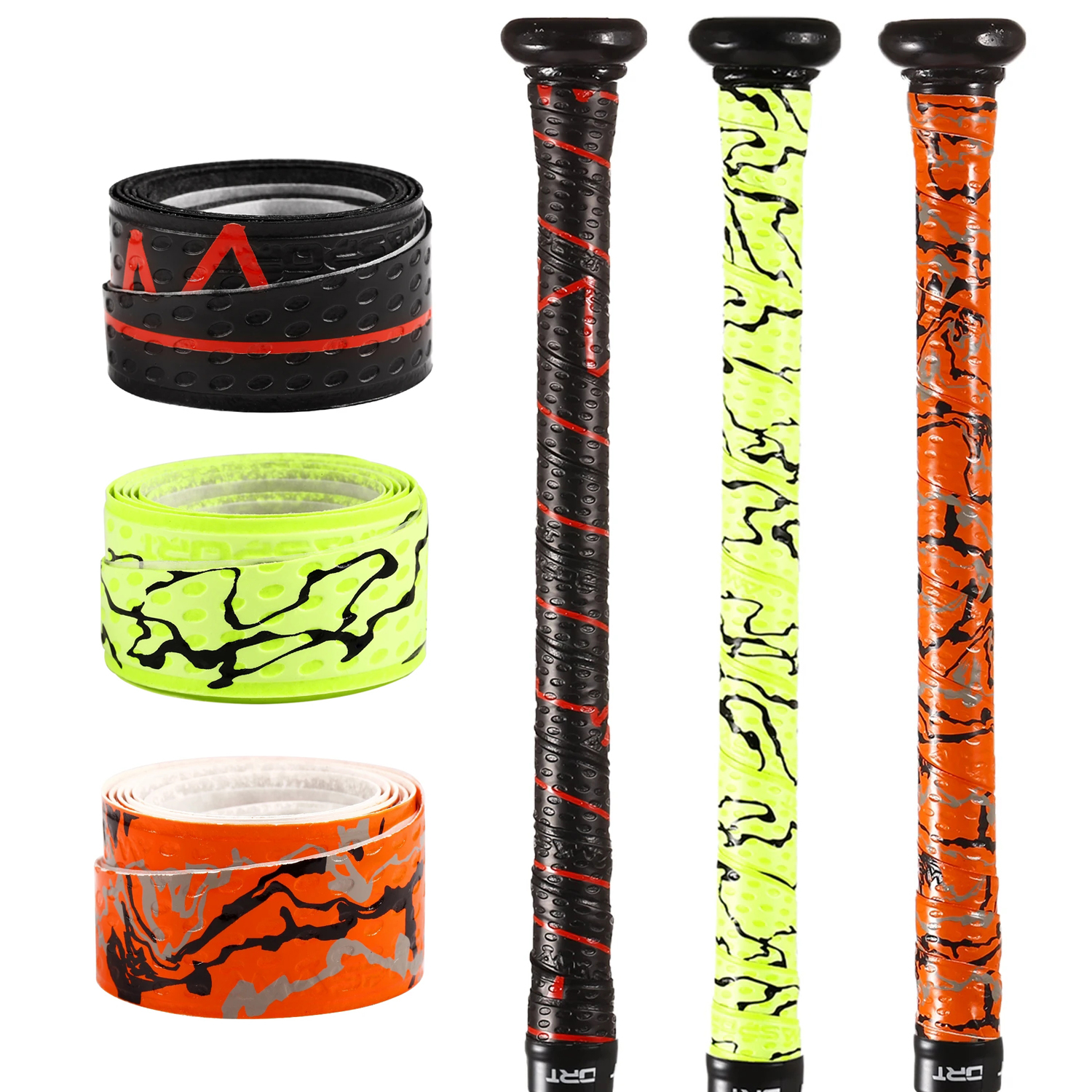 Bat Grip Tape for Baseball, 3 Grips, Softball Bat Wrap Grip Tape, 1.1mm, AntiSlip Professional