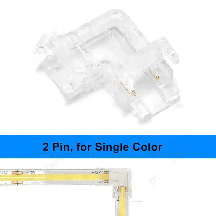 Multi Kinds of 2pin COB Connector 8mm LED Strip Terminal Extension Wire ...