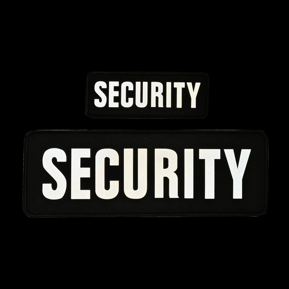Security Staff Large Back Tactical Morale Badge Embroidered Reflective ...