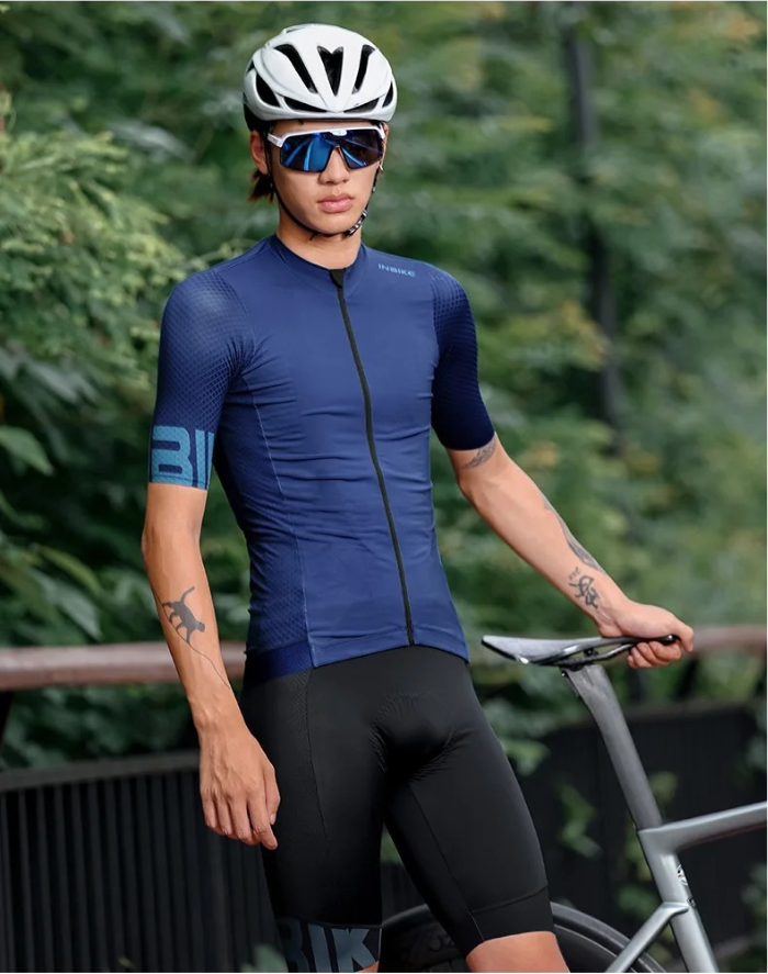 INBIKE Cycling Jersey Men Set Short Sleeve Bike Shirt Gel Padded