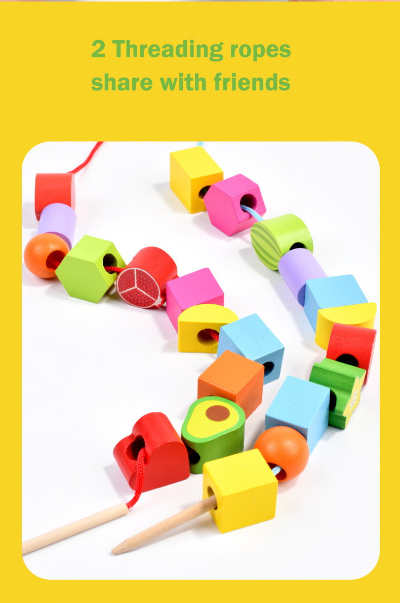 Montessori Wooden Toys Friut Shape Color Matching Puzzle Game Colorful ...