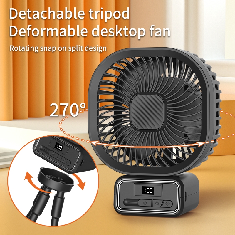 Stroller baby fan portable mini fan rechargeable small night light ...