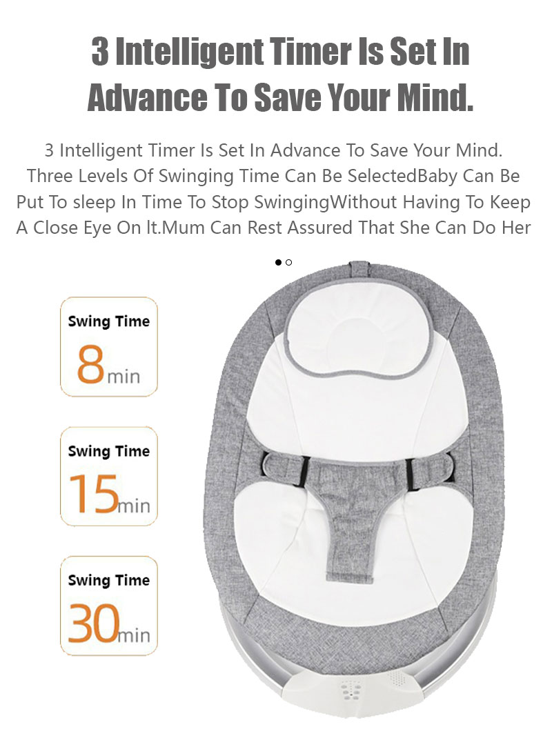 Newborn Baby Auto Swing Leaf Bouncer Mosquito Net Tent Automatic Remote ...