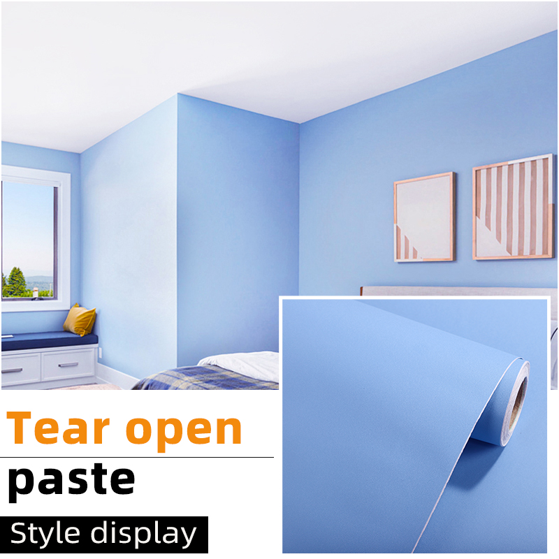 1 Roll 5m, Blue Stickers, Wallpaper Decoration, Bedroom Wallpaper, Wall ...