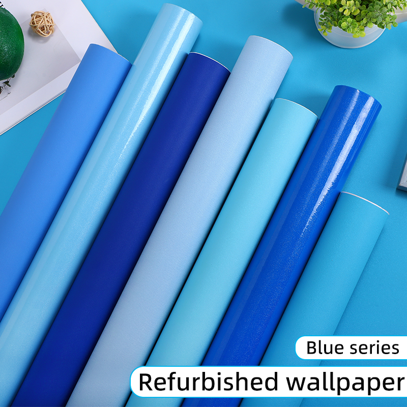 1 Roll 5m, Blue Stickers, Wallpaper Decoration, Bedroom Wallpaper, Wall ...