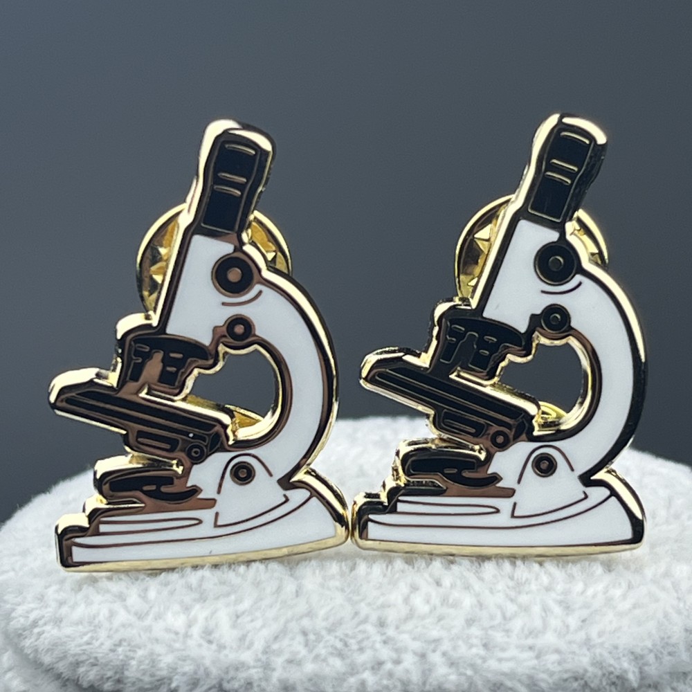 Microscope Science Biology Badges Lapel Pins Enamel Collar Pin Size 32 ...