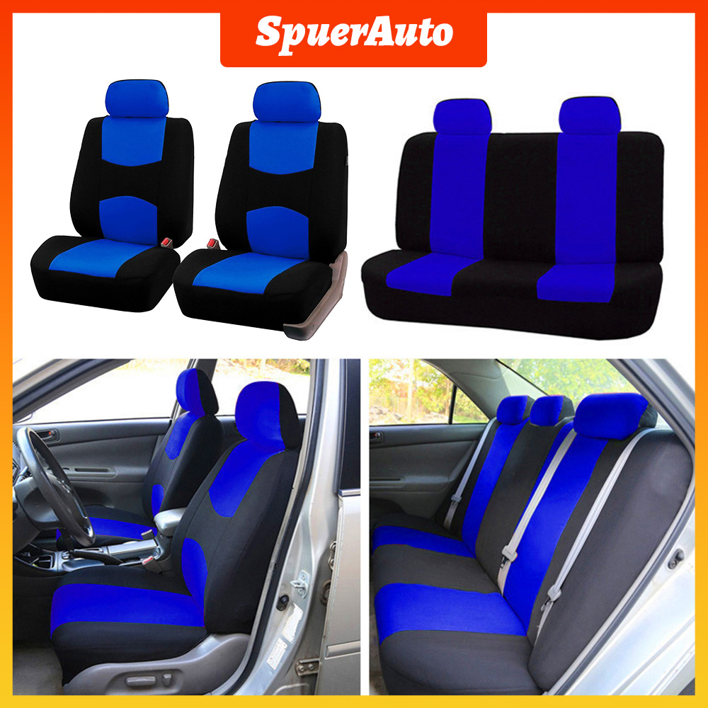 2-Pack Universal Front Seat Protectors – Breathable Anti-Slip Car Seat Covers