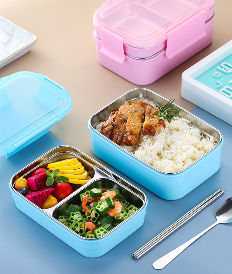 1000ml Double Layers Stainless Steel 304 Lunch Box With Insulation Bag ...