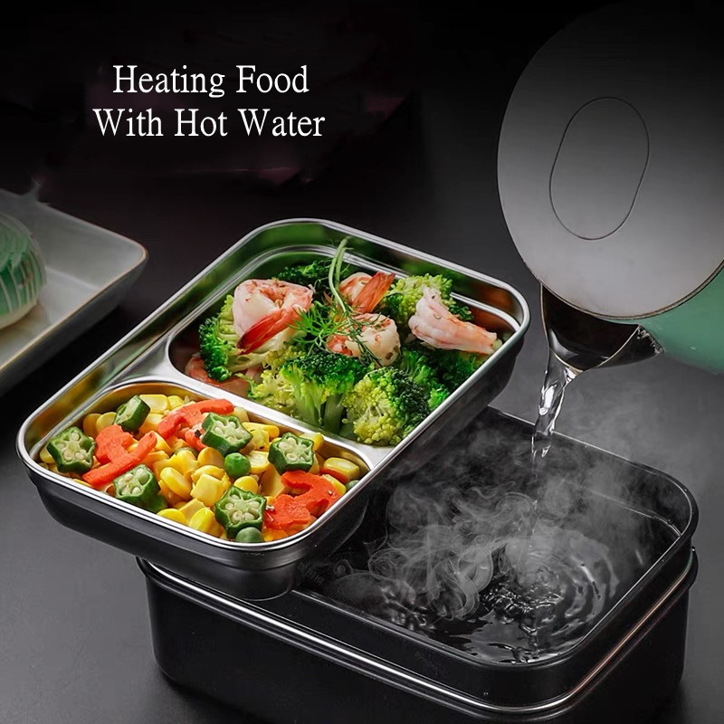 1000ml Double Layers Stainless Steel 304 Lunch Box With Insulation Bag ...