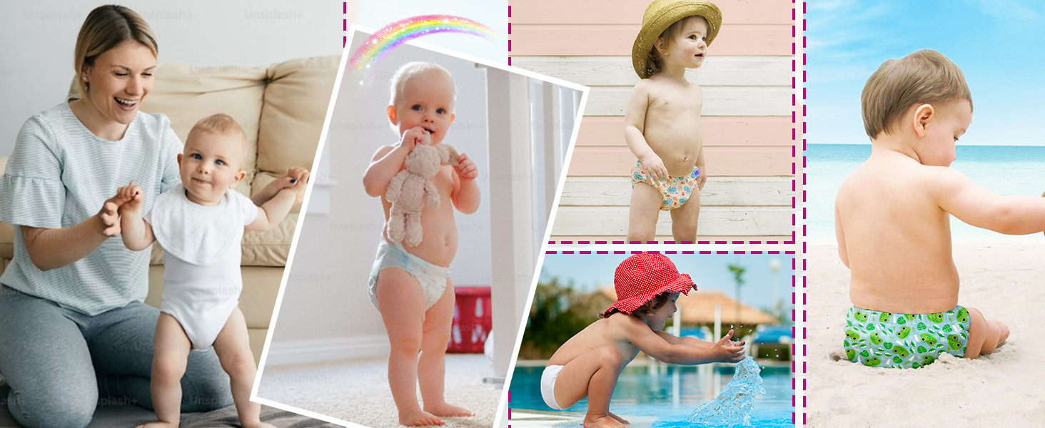 Toddler Swim Diaper EZ Moms Packs Baby Swim Diaper Reusable Soft