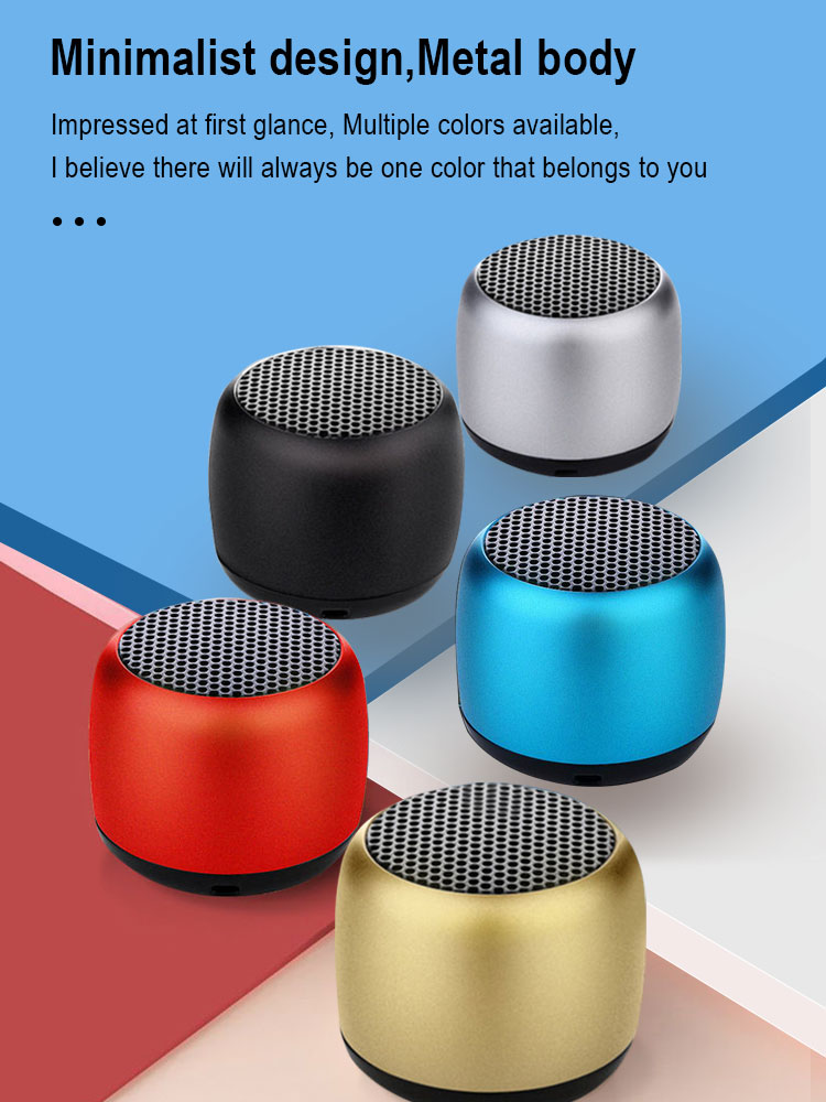 M1 Wireless Mini Bluetooth Speaker Metal Small Steel Cannon Outdoor ...