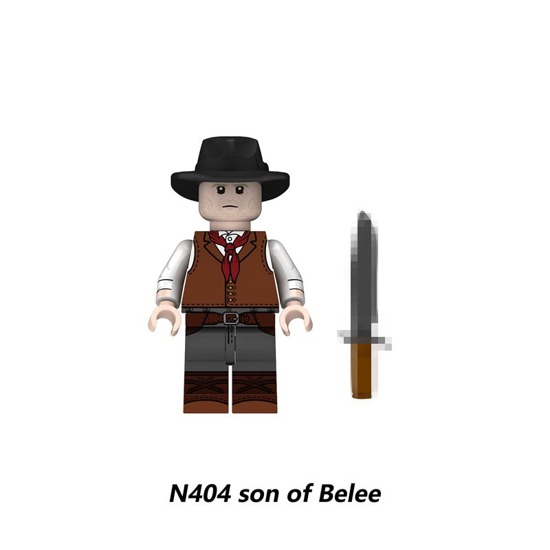 Block Toys American Western Cowboy Gunsmoke Figure Building Block Mini ...