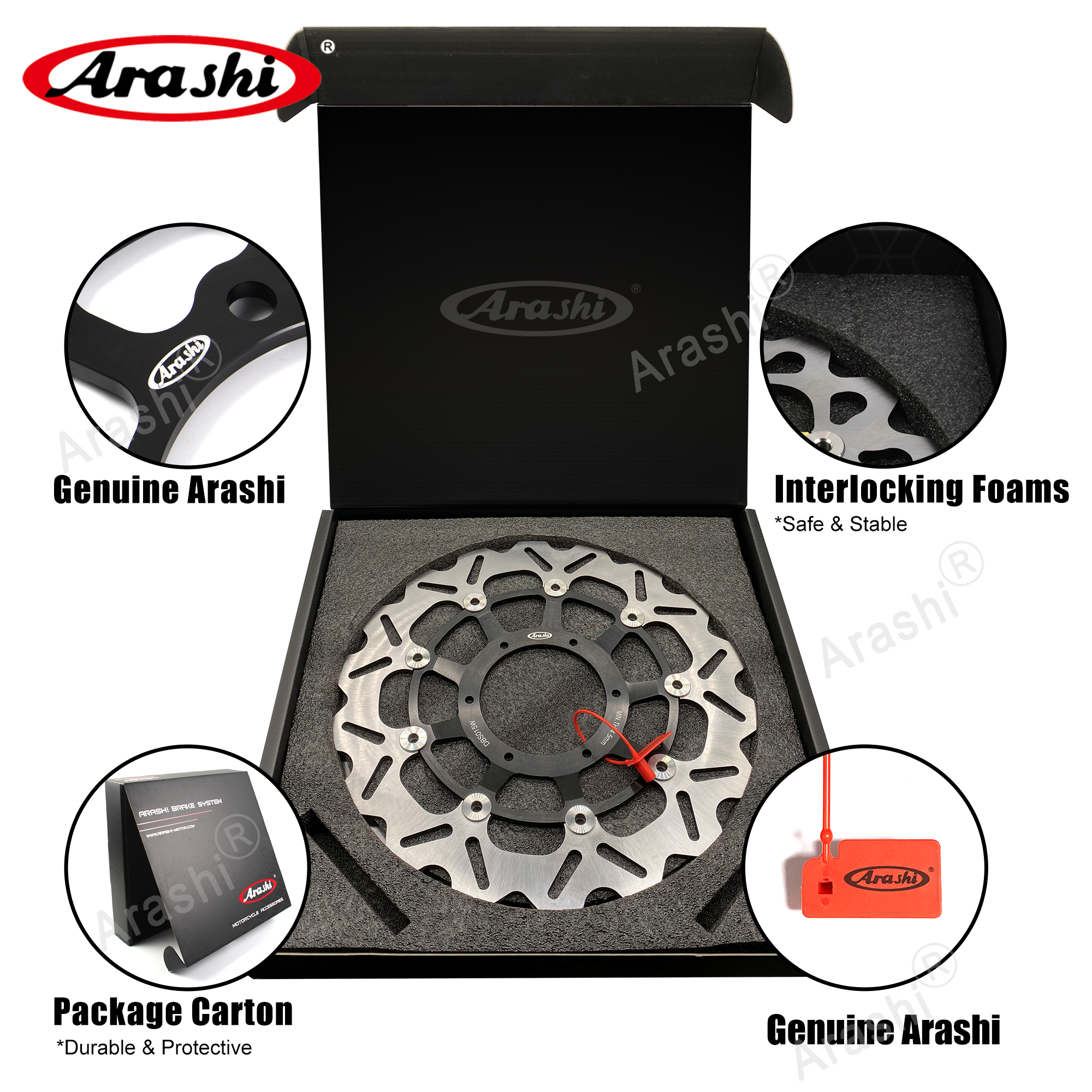 Arashi For KAWASAKI Ninja 400 ABS 2018 - 2024 CNC Full Floating Front ...