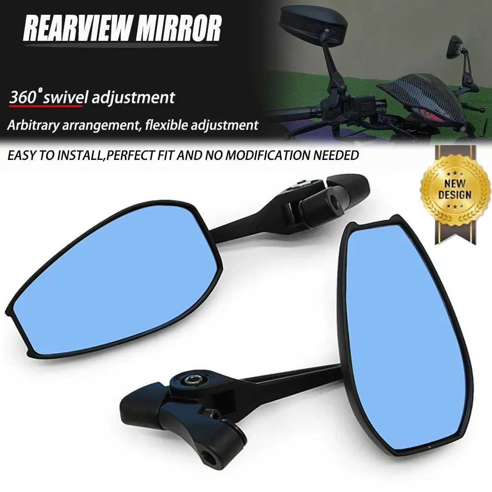 Universal Motorcycle Side Mirrors Anti Glare Rear View Mirror with 8mm ...