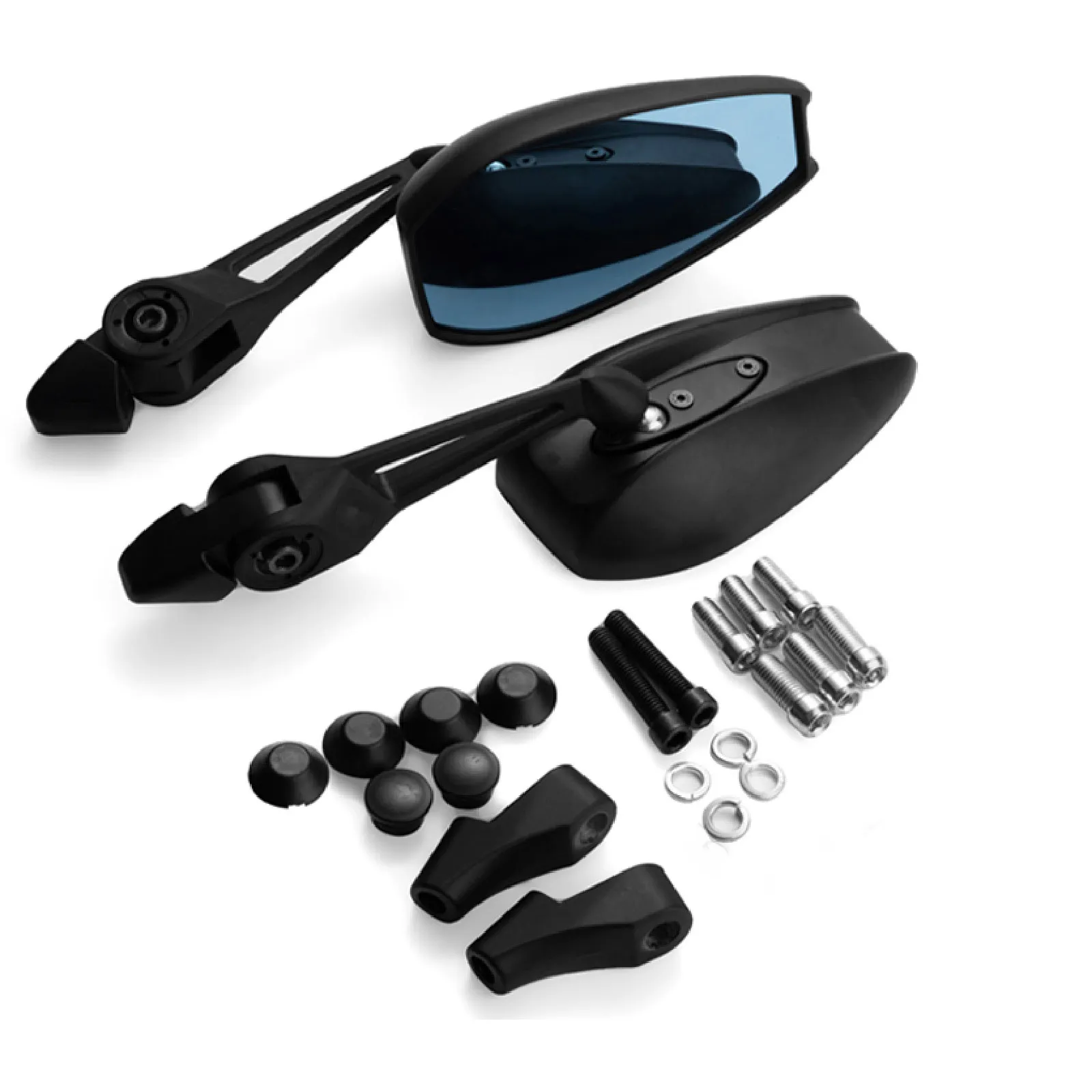 Universal Motorcycle Side Mirrors Anti Glare Rear View Mirror with 8mm ...