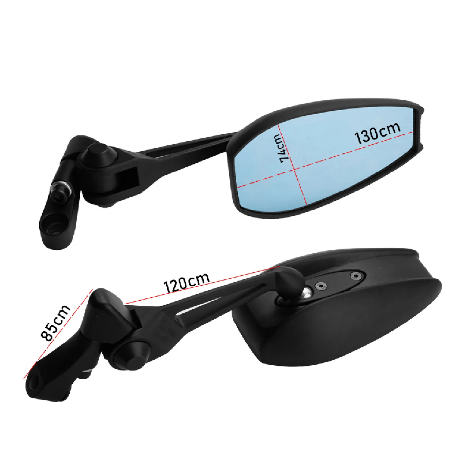 Universal Motorcycle Side Mirrors Anti Glare Rear View Mirror with 8mm ...