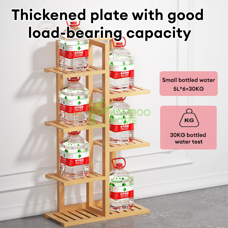 【NEW】 Bamboo Flower rack Plant Stand Rack Flower Stand Gardening Shelf ...