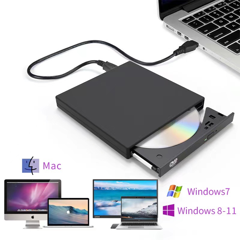 External USB Optical Drive CD Burner DVD CD Player External Computer ...