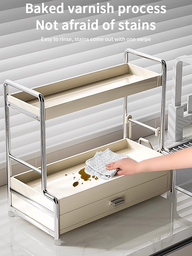 Kitchen Stainless Steel Shelf Salt Rack Spice Rack Spice Multi Function ...