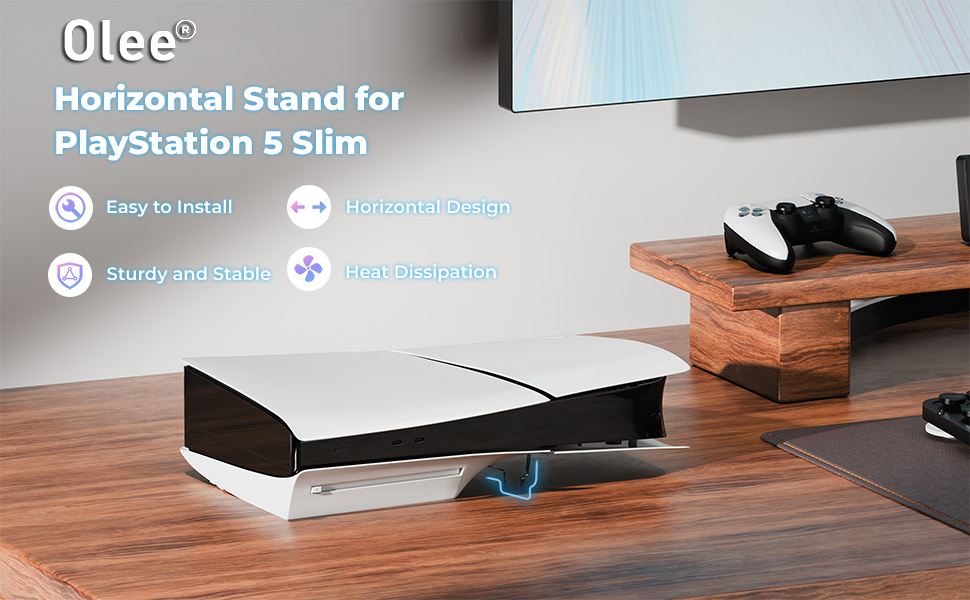 Horizontal Stand for PS5 Slim Console, Transparent Acrylic Stand ...