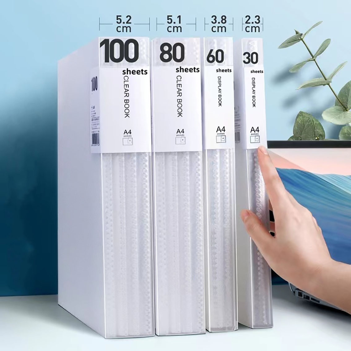 A4 folder transparent insert 60/20 page data book for students to ...