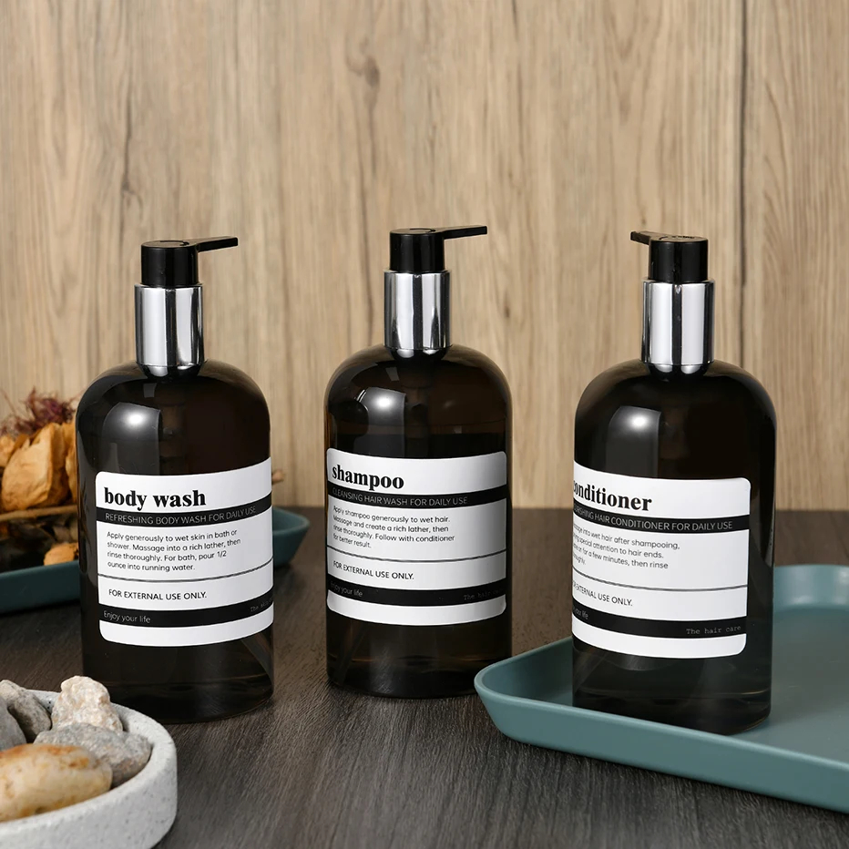 500ML Soap Lotion Container Shampoo Conditioner Body Wash Dispenser ...