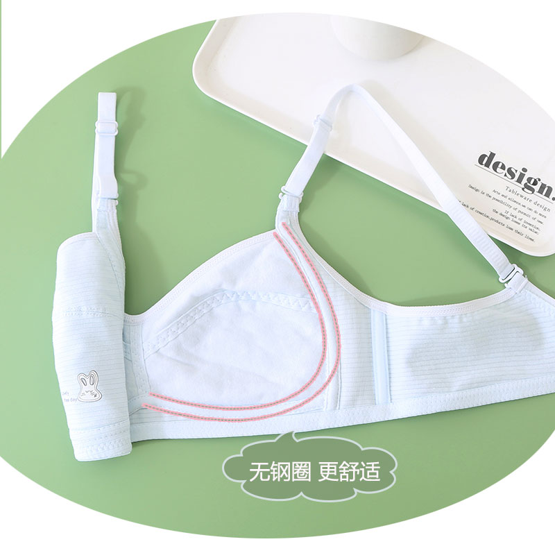 Girl bra teen cup Breathable junior cotton student development cute ...