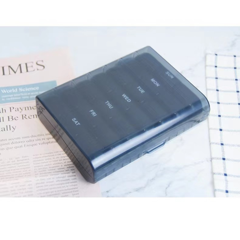 READY STOCK Bekas Ubat Pil Weekly Pill Organizer 3 Times a Day Portable ...