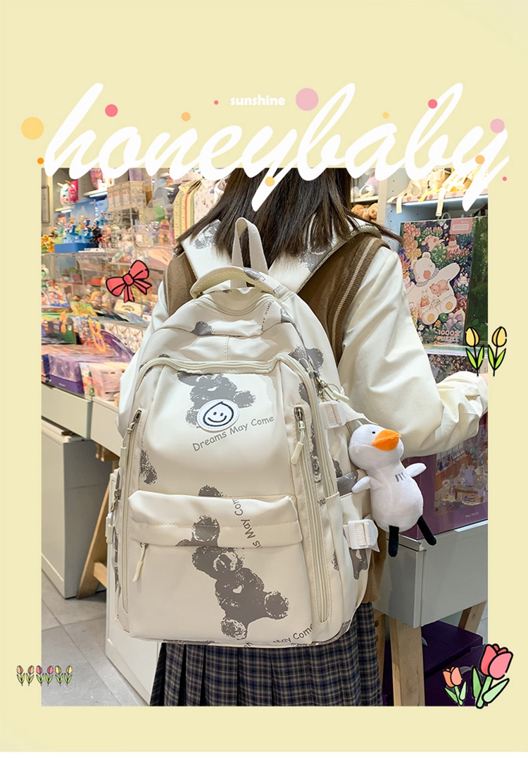 2024ins New Style Backpack College Students Junior High School Students