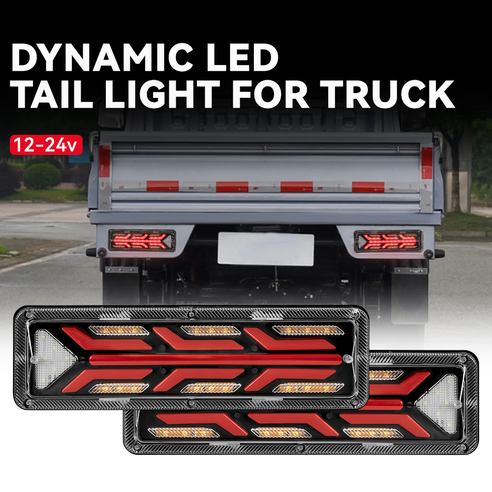 Tail Lights Trailer Rear Flashlight 12V 24V Truck ATV UTV Running Turn ...
