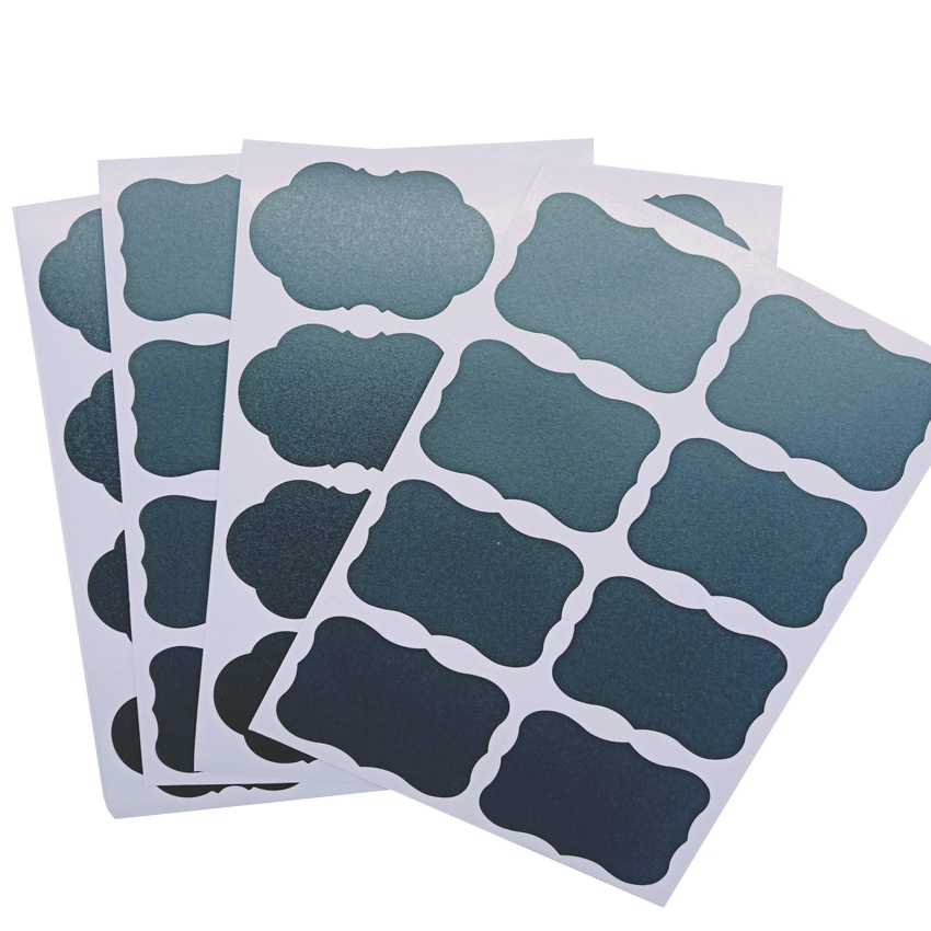 40pcs/pack Cloud lace Blackboard Sticker Craft Kitchen Jars Organizer ...