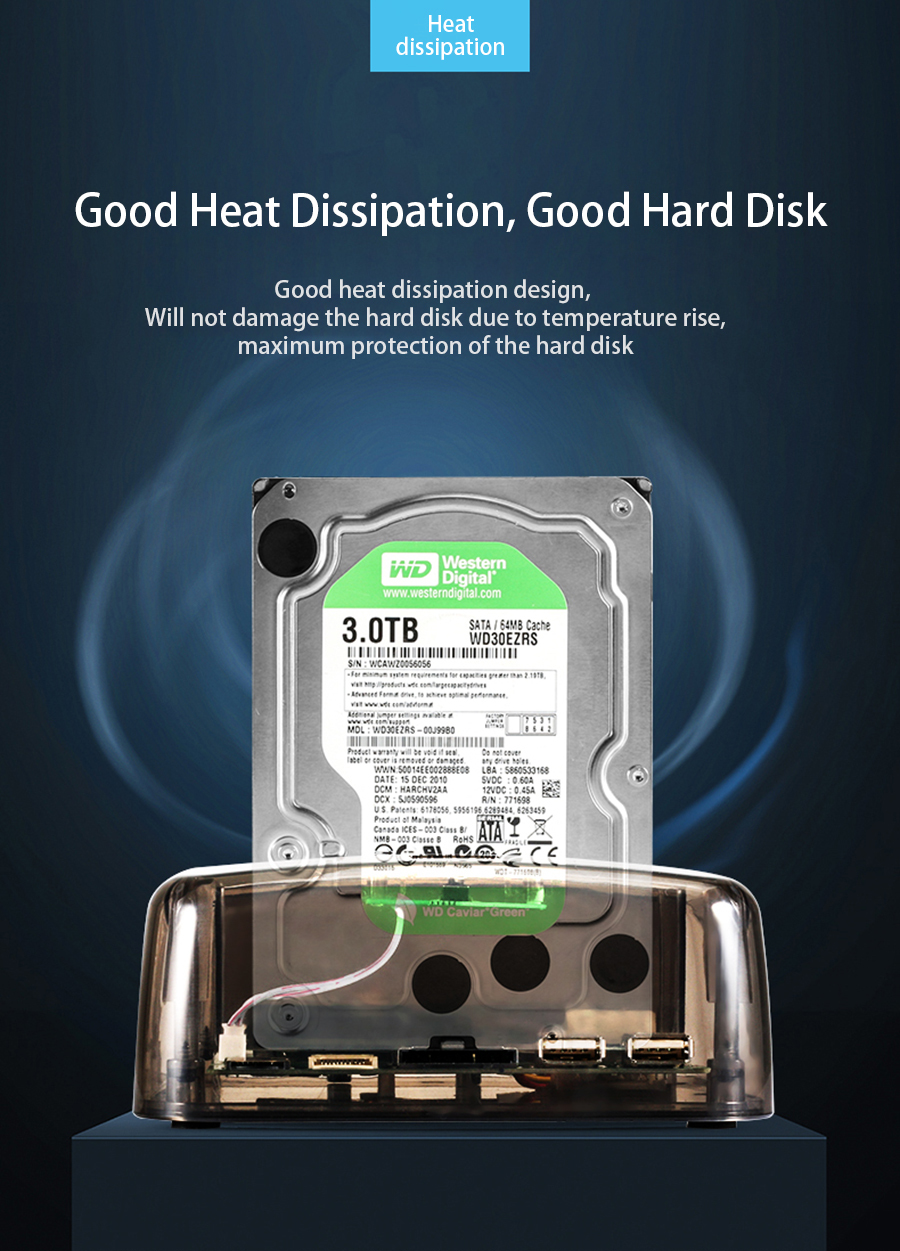 2.5 Inch 3.5 Sata/Ide Hdd Case 2-Dock Dual Bay Hard Drive Docking ...