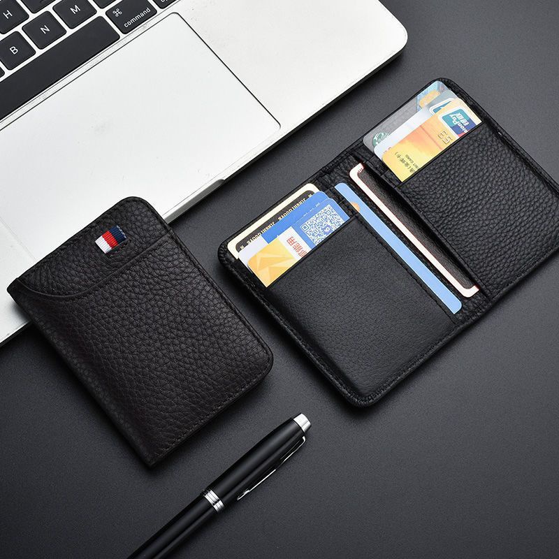 Portable Super Slim Soft Wallet for Men Leather Mini Driver's License