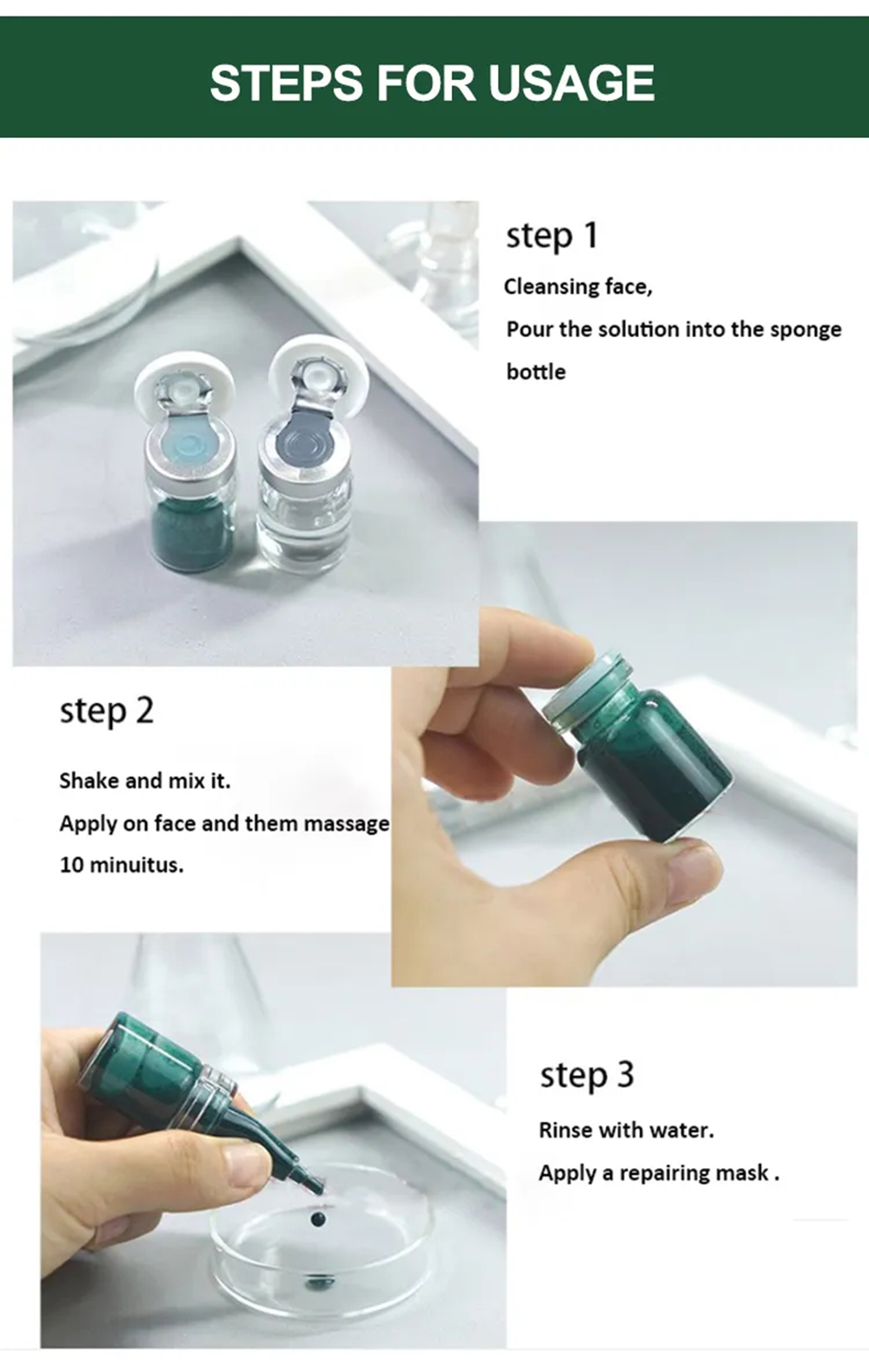 Sponge Micro-needle Freeze-dried Powder Repair Acne Clean Hair ...