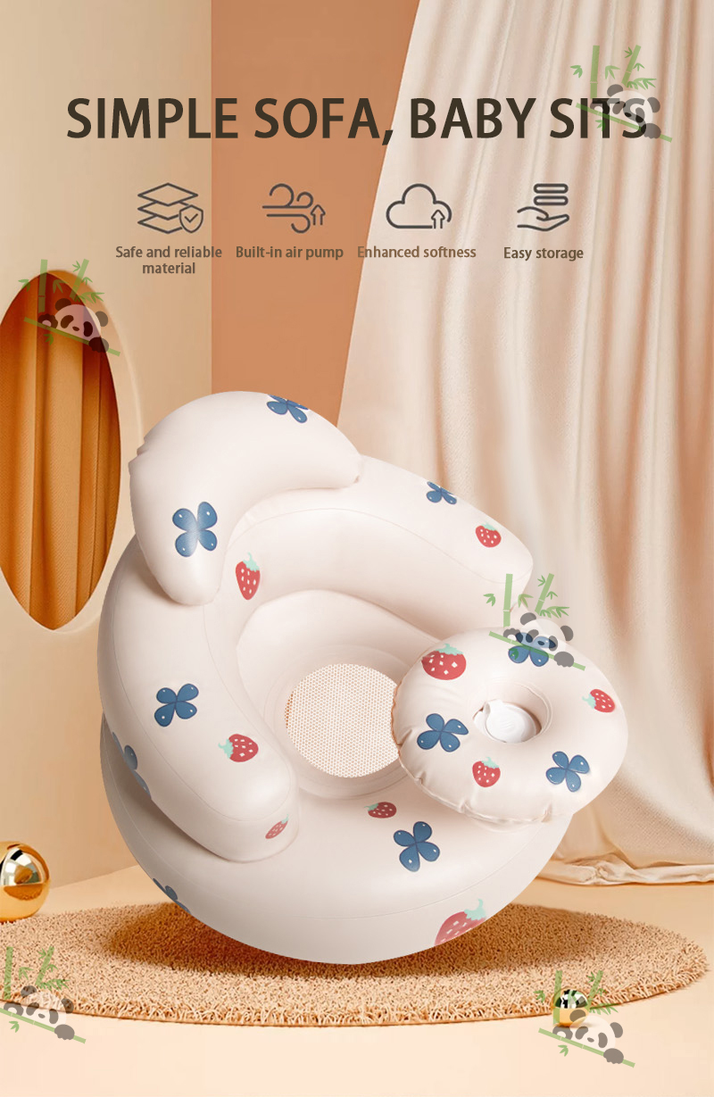 2024 new Baby Inflatable Chair with Bowl Tray Baby Sofa Learning Sit ...