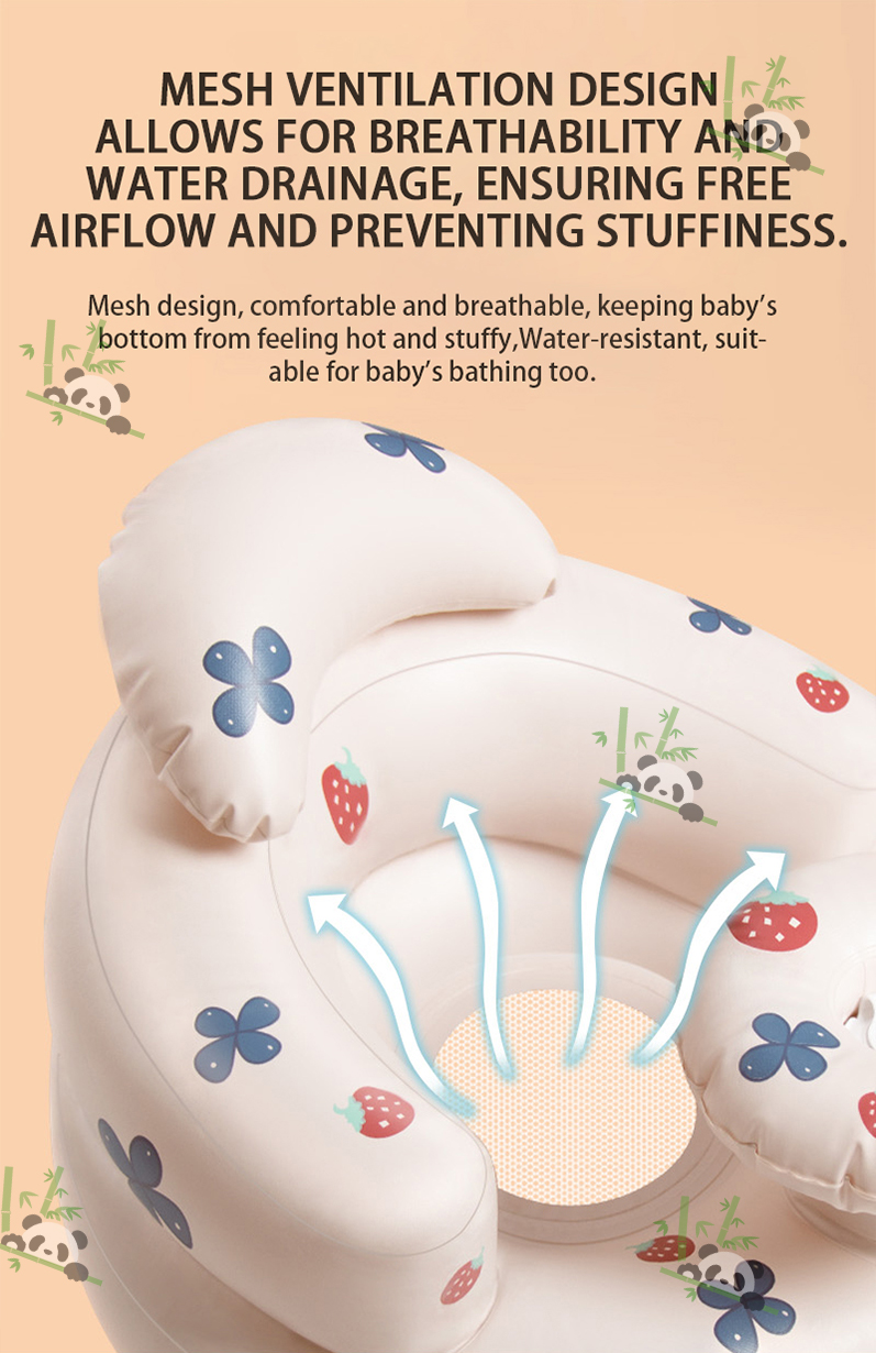 2024 new Baby Inflatable Chair with Bowl Tray Baby Sofa Learning Sit ...