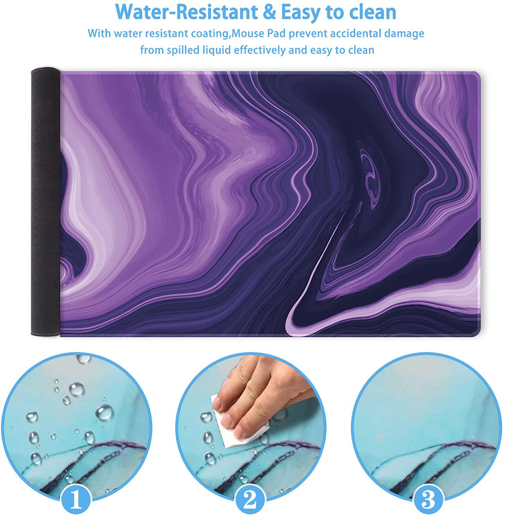 Purple Marble pattern Mousepad Extended Mousepad Large Gaming Mouse pad ...