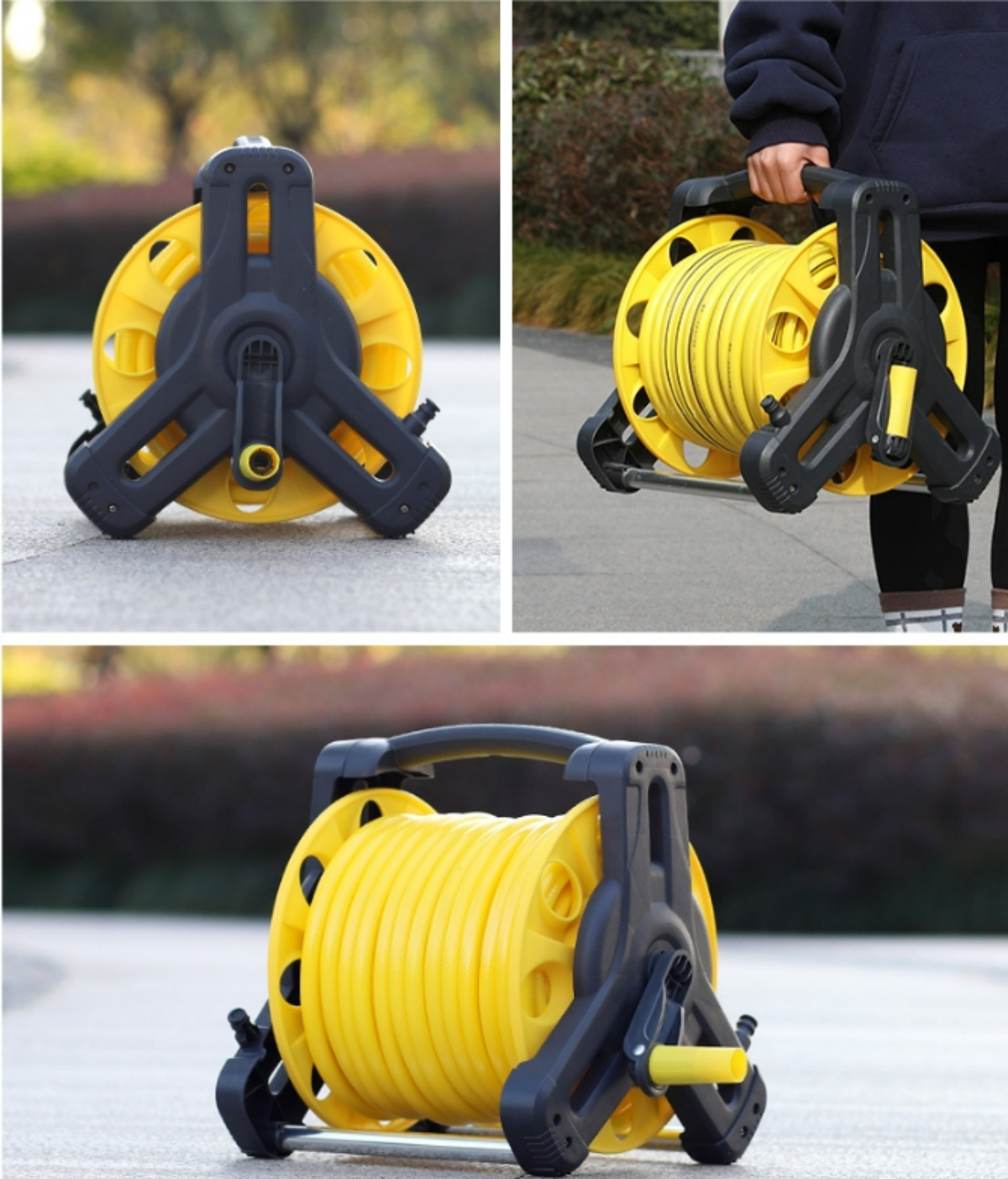 10M 15M 20M 25M 30M 35M Hose Reel set Water Pipe Roll Storage Rack ...