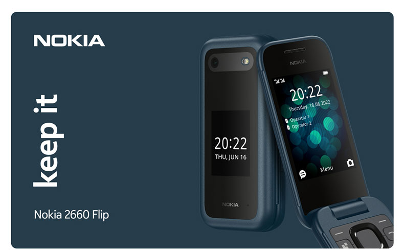 Nokia 2660 4G Flip Phone (2.8'' Sceen/Big Buttons/ Classic Clamshell ...