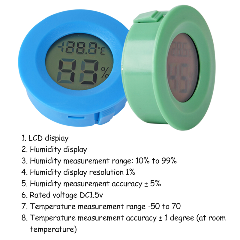 High Accurately Digital Thermometer Hygrometer Meter For Reptile Turtle ...