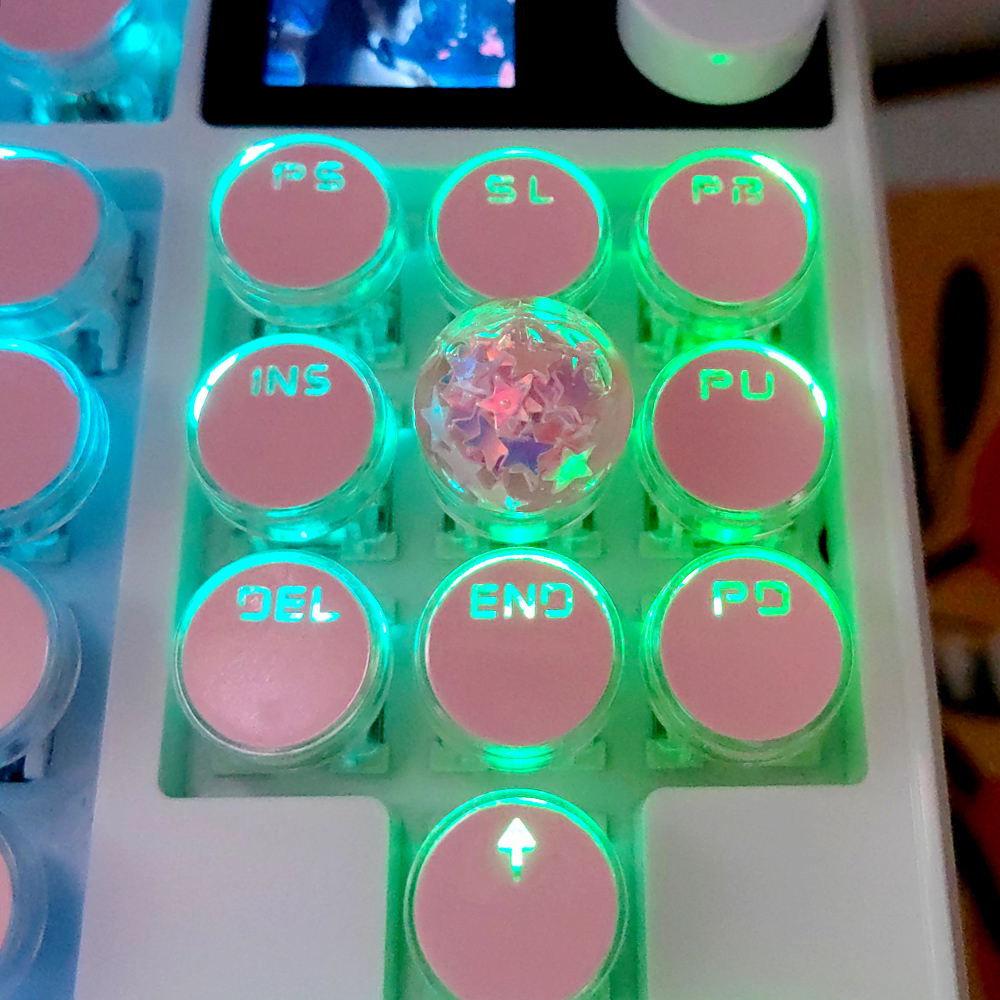Crystal Ball Keycap Mechanical Keyboard Dedicated Button Round Light ...