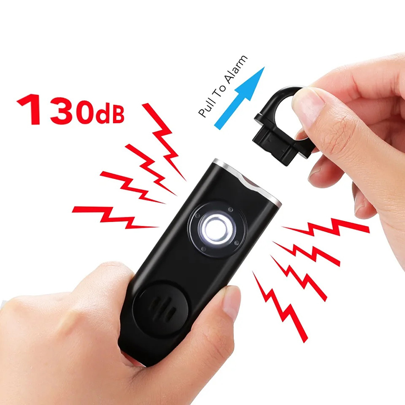 KIPRUN Noise Alarm Keychain, 130db Rechargeable Personal Alarm Keychain ...